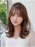 レイヤーカット アッシュベージュ 髪質改善