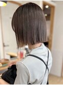 タッセルボブ×髪質改善カラー　縮毛矯正/酸性ストレート　丸形