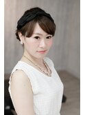 編み込みサイドアップ