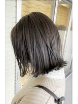 ヘアサロン アプリ(hair salon APPLI) 『 透明感アッシュグレー×ボブ 』切りっぱなし外ハネボブ