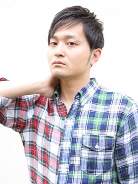 アクア ヘア いわき四ツ倉駅店(akua hair) ツーブロック暗髪20代30代40代_爽やかショート刈り上げ_束感