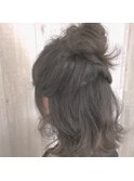 無造作お団子アレンジ