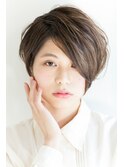 クールショート× 段カット×ダークアッシュ××暗めカラー所沢