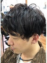 ブルブンガ(Berbunga)&nbsp;くせ毛風パーマ×ツーブロックトランクスヘア