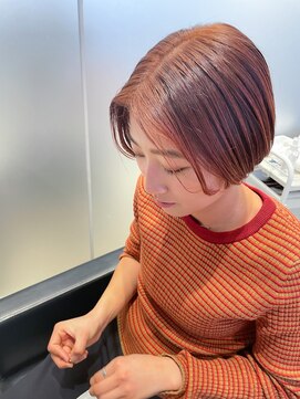 ヘアーエスクールシーユー 枚方T-SITE店(hair S.COEUR×Cu) オレンジヘア/オレンジカラー/オレンジブラウン