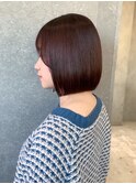 ◇ストンボブ 前下がりボブ 縮毛矯正 表参道  髪質改善