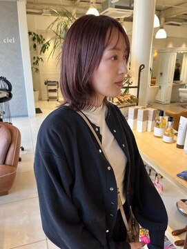 オブジェ シエル(obje't ciel) 【obje’t ciel】ウルフボブ/ピンク【暮石唯】