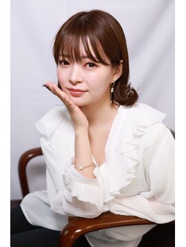 アディクト イースト 東陽町東口(addict EAST) 大人かわいいミディアムボブ＿ベージュ＿ミディアム［東陽町］