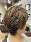 ☆白髪ぼかしハイライト&ショートカット