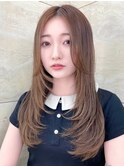 韓国レイヤー/韓国風/顔周り/髪質改善/黒髪/ブリーチなし 立川