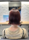 【EIGHT 豊崎】お客様スタイル_ピンクブラウン×ミニボブ