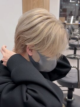 エルマーク 天王寺(L-MARK) ダブルカラーブリーチケアブリーチミルクティーリタッチシルバー