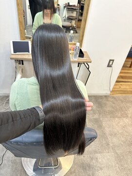 ミント 鳳(Mint.) 髪質改善★ハイライトアッシュブラック白髪染め艶ロング縮毛矯正