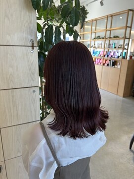 アドラーブル 万代店 (adorable) 20代30代40代大人可愛いシアーピンク透明感肩ライン外ハネ