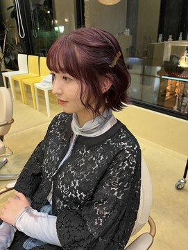 スニュウ(snuw) ピンクラベンダー/ボブ/ヘアアレンジ