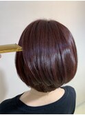 髪質改善カラー　チェリーレッド