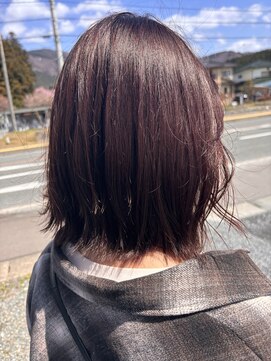 ピックアップ(Pick UP) カシスピンクカラー　春カラー　くびれボブ　ヘアケア　髪質改善