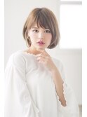 大人可愛い ショートボブ×ベージュ　[八王子]ROCCO