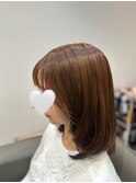 30代40代50代ニュアンスカラー大人可愛い顔周り小顔レイヤー