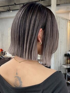 アポロ 横浜駅店(apollo) ブリーチ/ミディアムヘア/デザインカラー/フェイスフレーミング