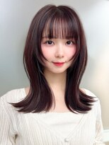 デラ バイ アフロート(DELA by afloat)&nbsp;顔周りカット/前髪カット/艶髪/ピンクブラウン