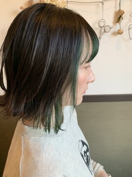 トハユ(TOHAYU) アッシュグレー×グリーン♪