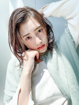 アイティー バイ アルバム 浦和店(IT by ALBUM) ゆる巻きミディ_Aラインボブかきあげロングマロンベージュ_8482