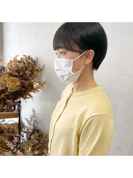 ミント(mint) 耳かけショート/ショート/ショートボブ/グレー