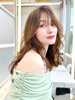 アフロートリノ(AFLOAT Leino)&nbsp;2wayバング 韓国前髪 シースルー ミディアム くびれヘア　顔周り