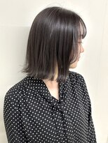 フォーク FOLK&nbsp;【FOLK】透明感ダークシルバー☆似合わせ外ハネミディアムボブ♪