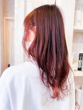 キャアリー(Caary) 福山市美容院　人気　小顔補正立体カットCaaryピンク/コーラル