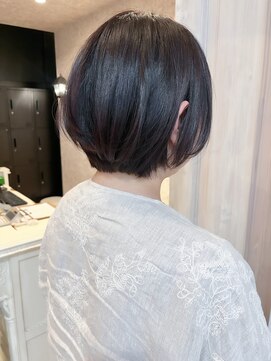 キャアリー(Caary) 福山酸性ストレート美髪ショートボブ大人春ヘアチェリーブラウン