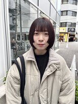 カフ(CAF)&nbsp;CAF FUKO ピンクブラウン/ステップカット/ミニボブ/大阪/心斎橋