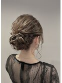 ヘアアレンジ　結婚式　二次会　お呼ばれヘア