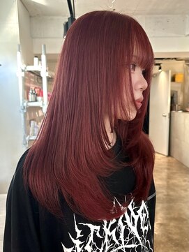 ニュート(Neut ) 顔まわりレイヤーカット/韓国ヘア/暖色カラー/ボルドーカラー