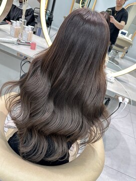 ロンドルピナス 小倉(Lond Lupinus) 黒髪カタログ/オリーブグレー/ココアベージュ/小顔に見せるヘア