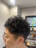 メンズカット＋スパイラルパーマ