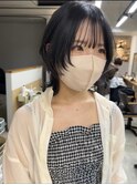 ウルフレイヤーミディアム×ブルーブラック×髪質改善[横浜駅]