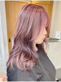 ピンクカラー ローライト デザインカラー 横浜 N