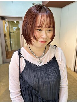 ハル ヘアスタジオ(haRu hair studio) オレンジブラウン × ボブレイヤー
