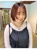 オレンジブラウン × ボブレイヤー
