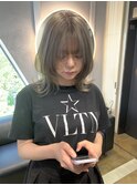 ウルフカット、ハイトーンカラー