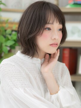 カバーヘア ブリス 川口(COVER HAIR bliss) アッシュグレージュ裾カラー小顔外ハネボブTc4川口20代30代40代