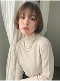 大人可愛い20代30代40代小顔ウルフレイヤーボブ丸みショートボブ