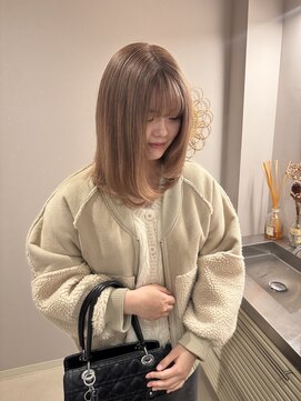 チャプター 問屋町(chapter) ケアブリーチミルクティーベージュカラーレイヤーカット韓国ヘア