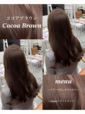 ★ココアブラウンナチュラルブラウン暗めカラーデザインカラー