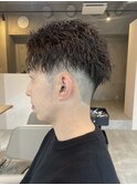 ツイストスパイラル ビジネスヘア ツーブロック オールバック