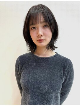 ラベージュ×くびれボブ