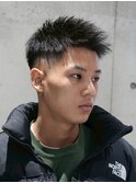 MEN'S/束感アップバングショート×スキンフェード/短髪フェード
