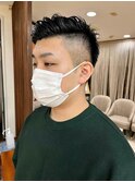 20代30代40代メンズアップバング☆ナチュラルフェードカット